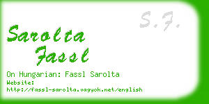 sarolta fassl business card